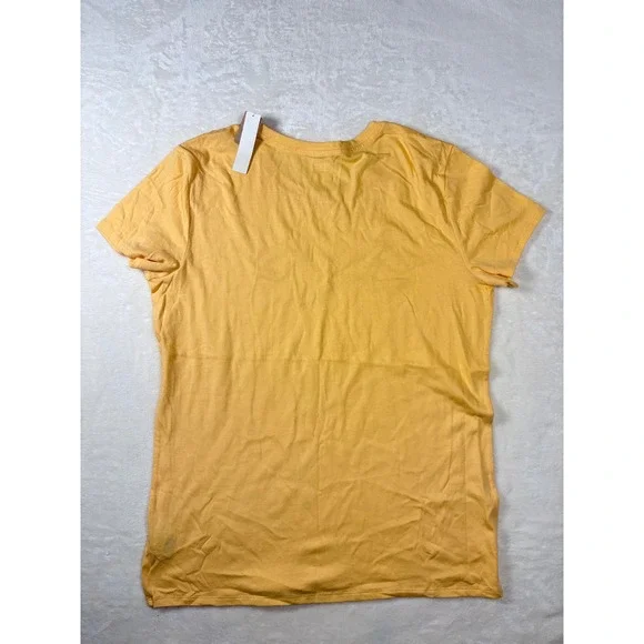 NWT Victorias Secret PINK T-Shirt Womens Large Yellow Short Sleeve Graphic Tee - Picture 2 of 3